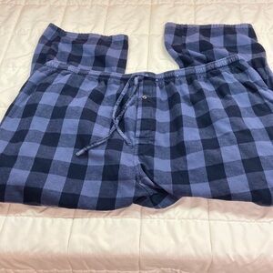 Stafford Cotton Sleep Pant Blue Plaid 4XL